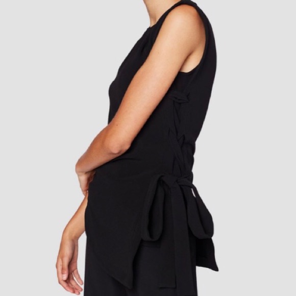 Nwt Derek Lam 10 Crosby Assymetric Top W/Lacing
